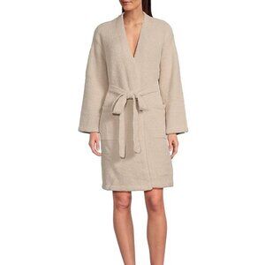 NWT Barefoot Dreams CozyChic Bath Robe in Stone L/XL (Fits M-XL)